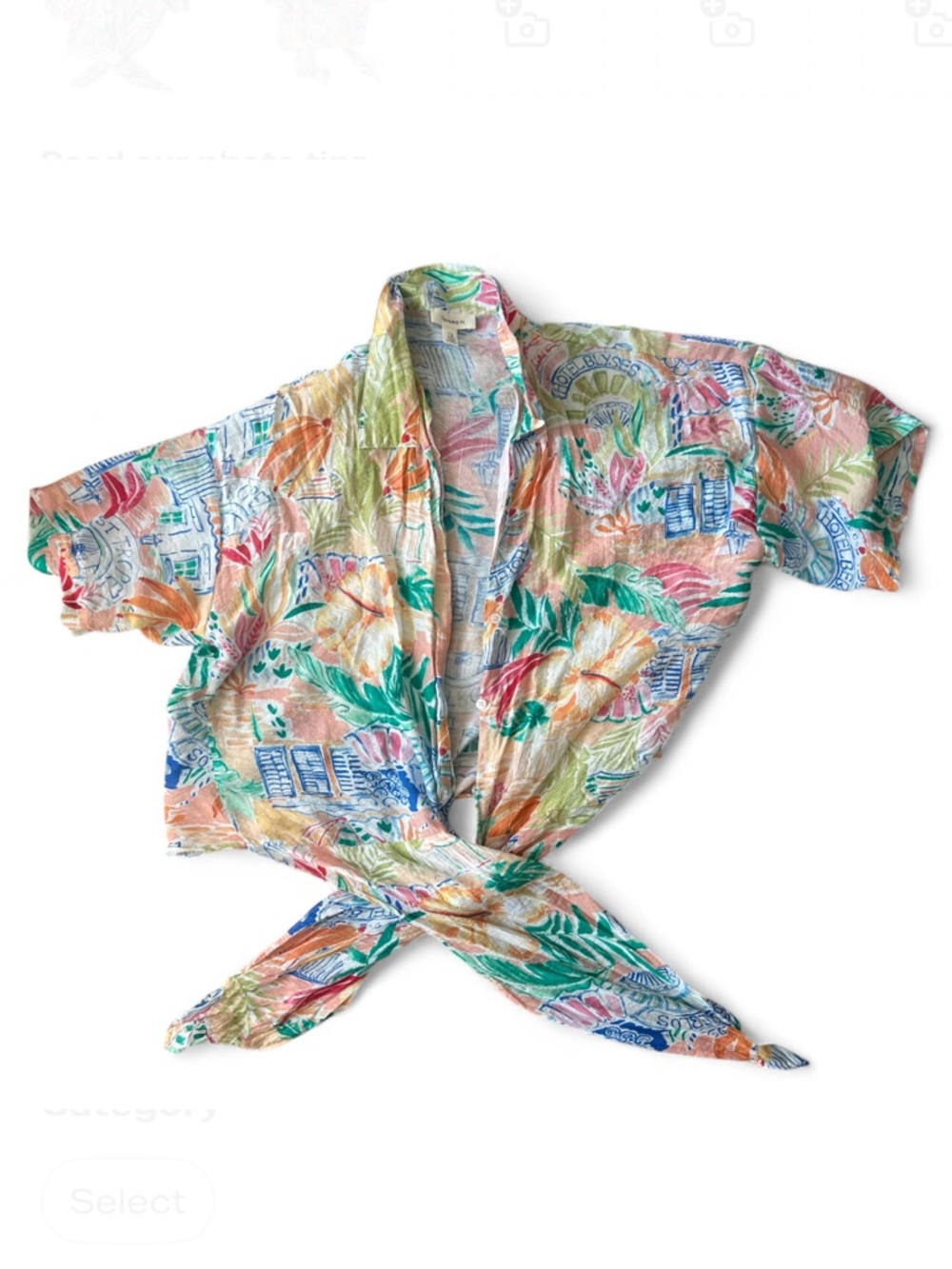 Tamara H. Tie front top